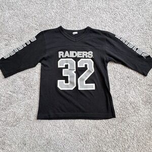 Los Angeles Raiders Vintage‎ 80s Single-Stitch Youth NFL 3/4 Sleeve